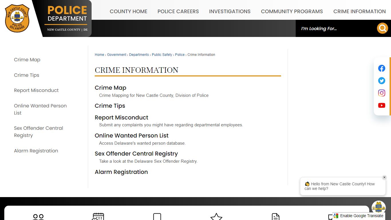 Crime Information | New Castle County, DE - Official Website