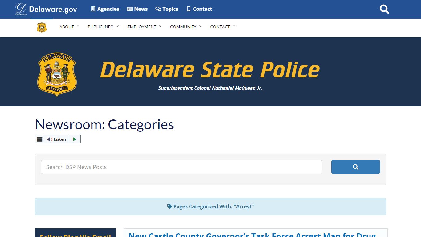 Arrest Archives - Delaware State Police - State of Delaware