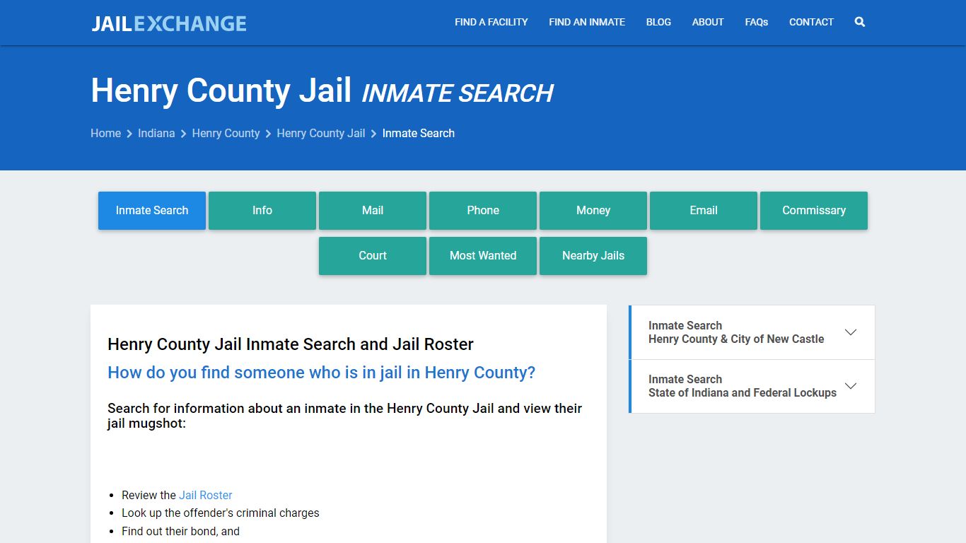 Inmate Search: Roster & Mugshots - Henry County Jail, IN