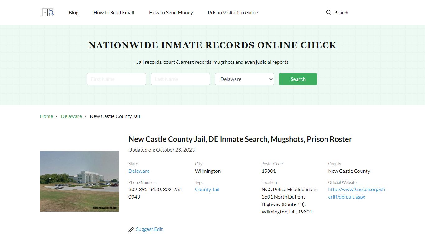 New Castle County Jail, DE Inmate Search, Mugshots, Prison Roster